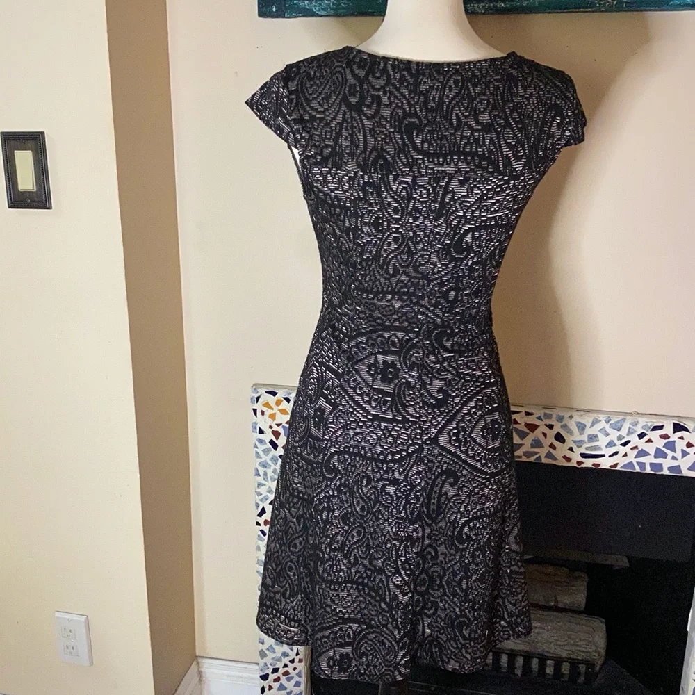 RD Style Black Patterned Dress - Picture 4 of 13